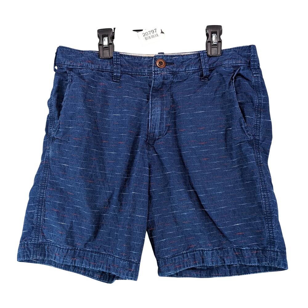 Hollister Beach Prep Fit Blue Multi Shorts Men's 30x7" Pockets Preppy Surfer Y2K